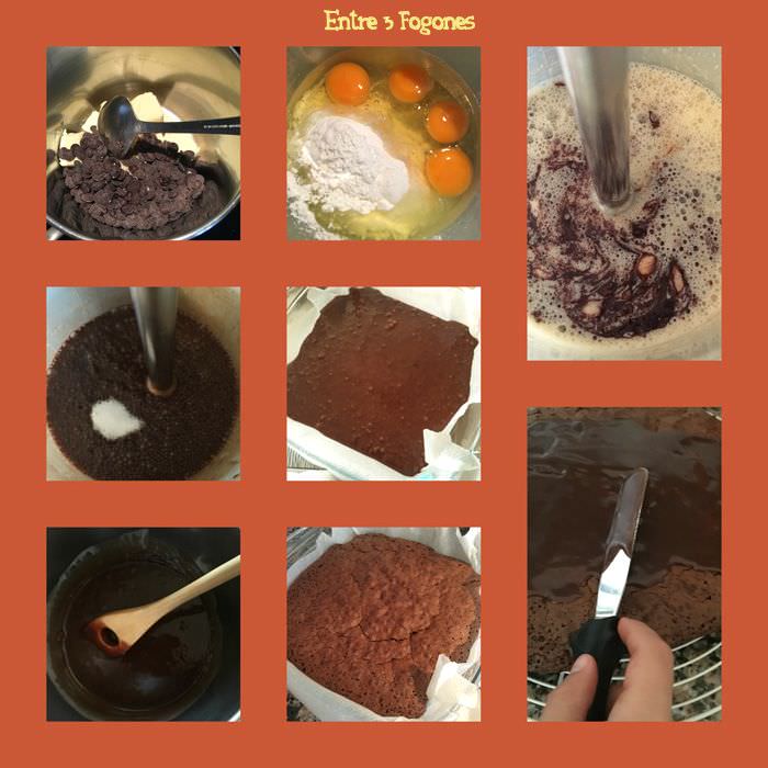 Pasos Pastel de Chocolate sin Gluten