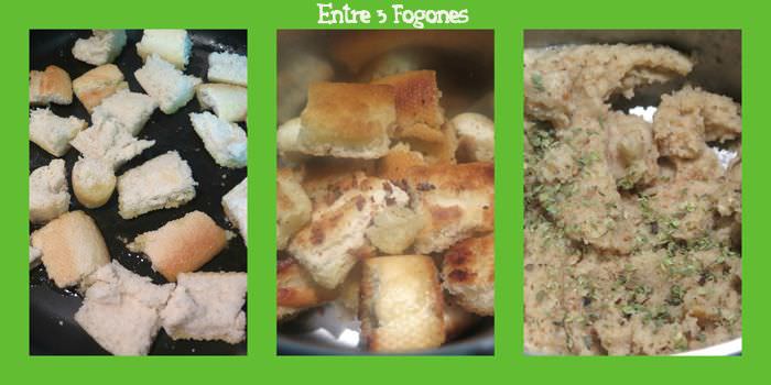 Pasos Montadiro de Cerdo Ibérico sobre Puré de Pan al Orégano