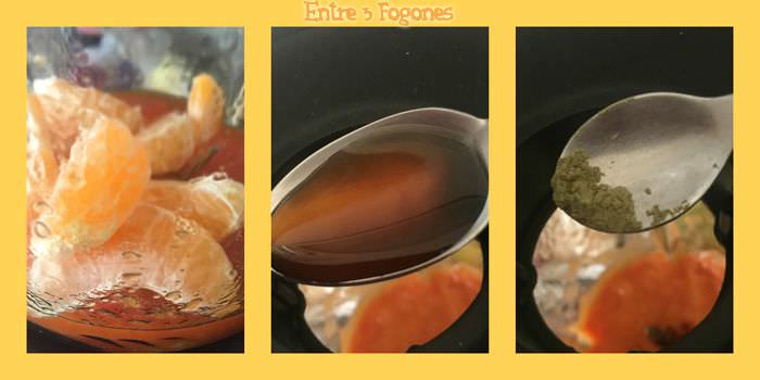 Pasos Smoothie de Caqui y Mandarina con Pistachos
