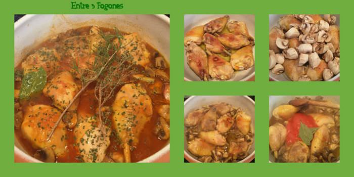 Pasos Tajine de Pollo y Champiñones con Guarnición de Plátano Macho