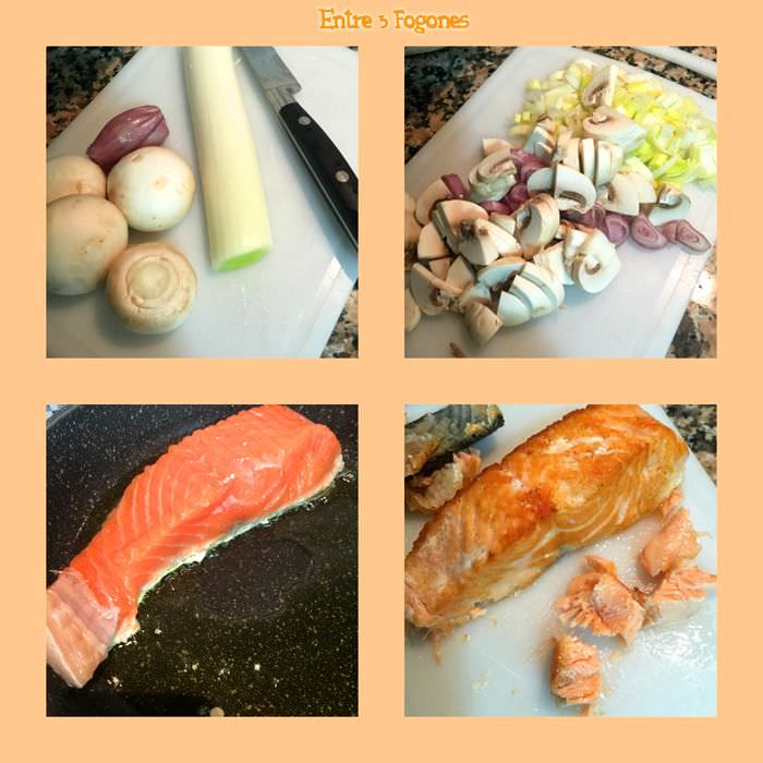 Pasos Tarta de Hojaldre con Salmón y Espinacas Pasos Tarta de Hojaldre con Salmón y Espinacas