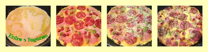 Pasos Pizza de Tortilla Francesa con Embutido y Queso al Orégano Pasos Pizza de Tortilla Francesa con Embutido y Queso al Orégano