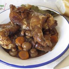 Perdices Estofadas en Salsa de Champiñones al Chocolate