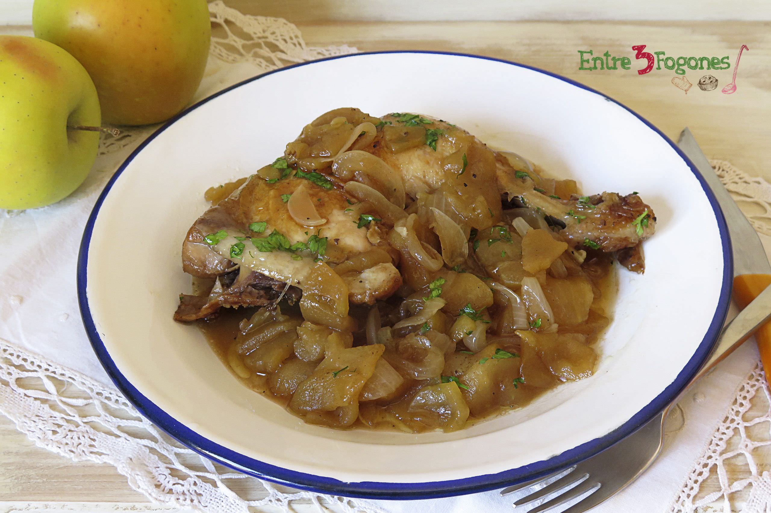 Pollo con Manzana al Jerez