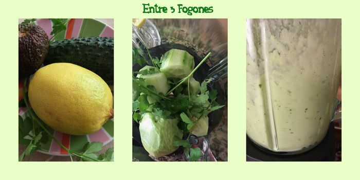 Preparación Smoothie de Aguacate y Pepino Preparación Smoothie de Aguacate y Pepino