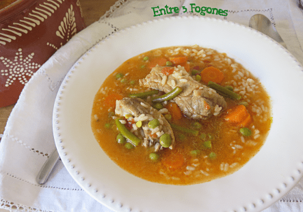 Arroz Caldoso con Costillas de Cerdo en Adobo