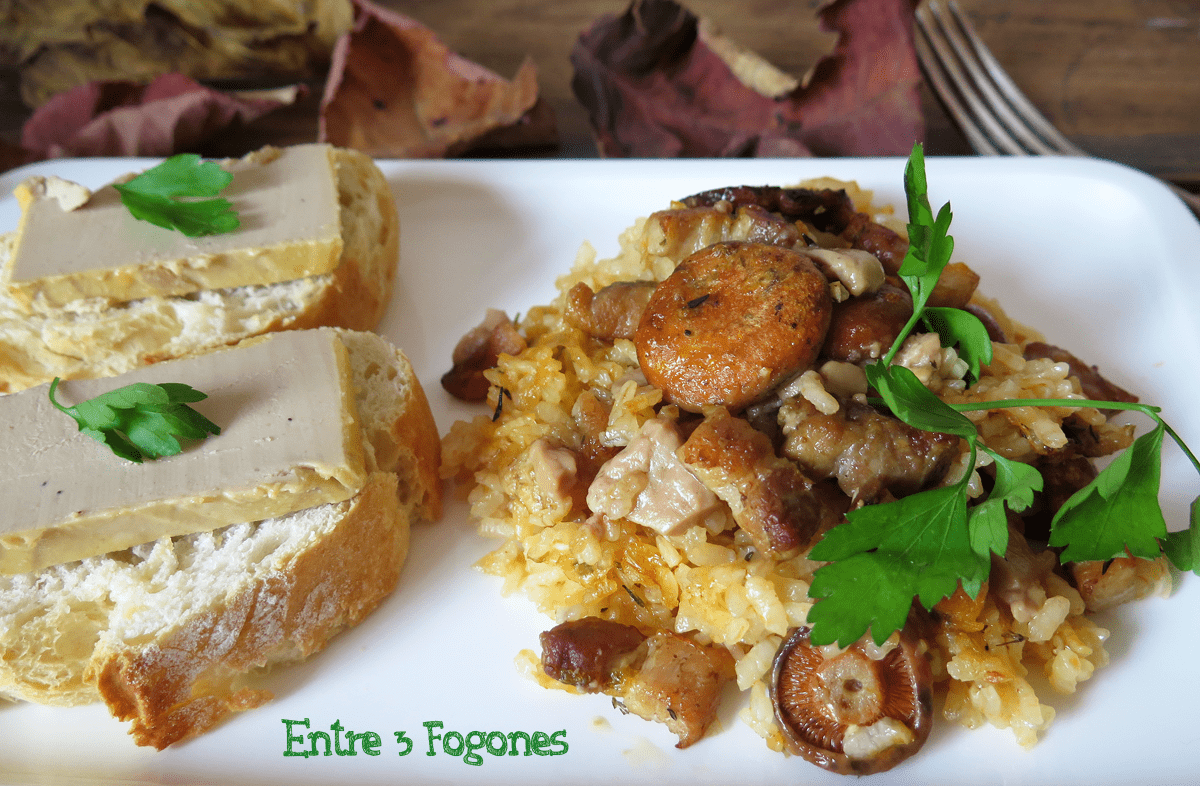 Arroz al Horno con Níscalos y Foie