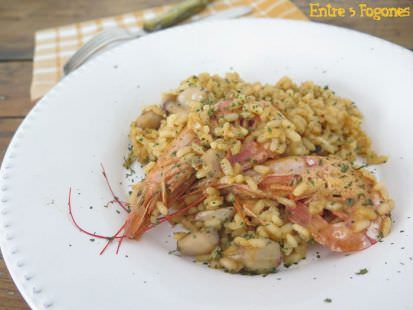 Arroz con Gambones y Chopitos