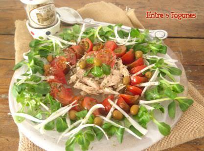 Ensalada de Perdiz en Escabeche y Tomate Raf