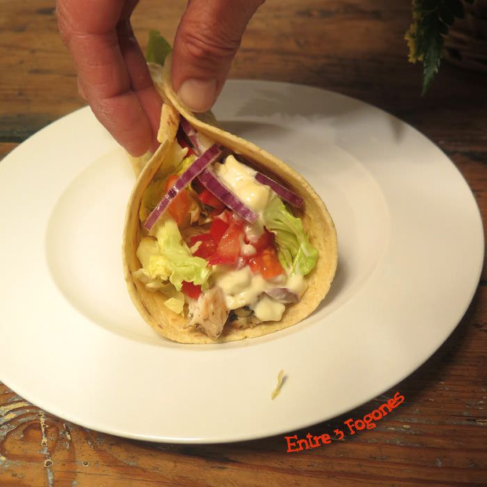 Fajitas con Pollo y Vegetales