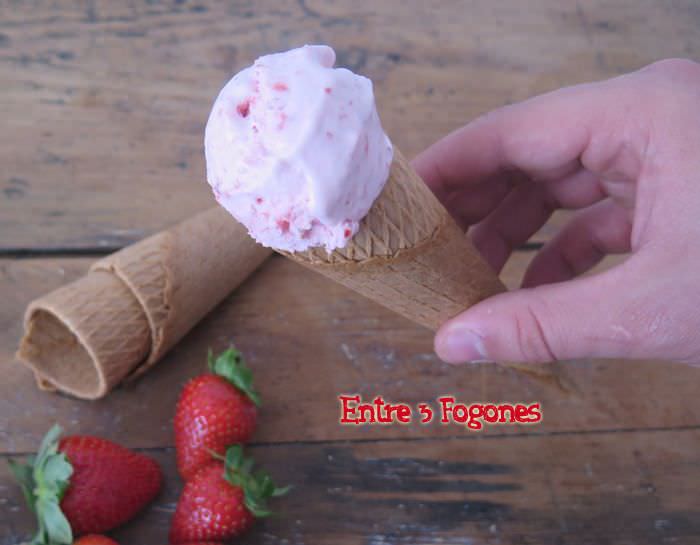 Helado de Fresa
