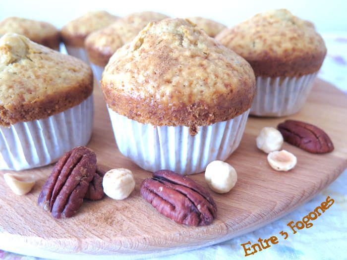 Muffins de Avellanas y Nueces de Pecán