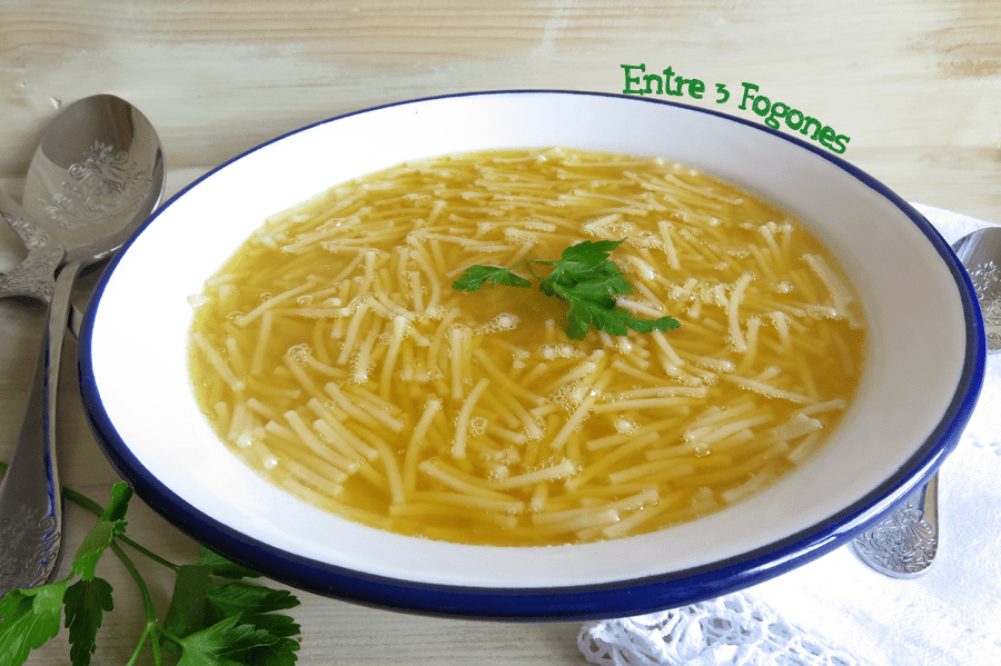 Sopa de Fideos con Caldo de Cocido Madrileño