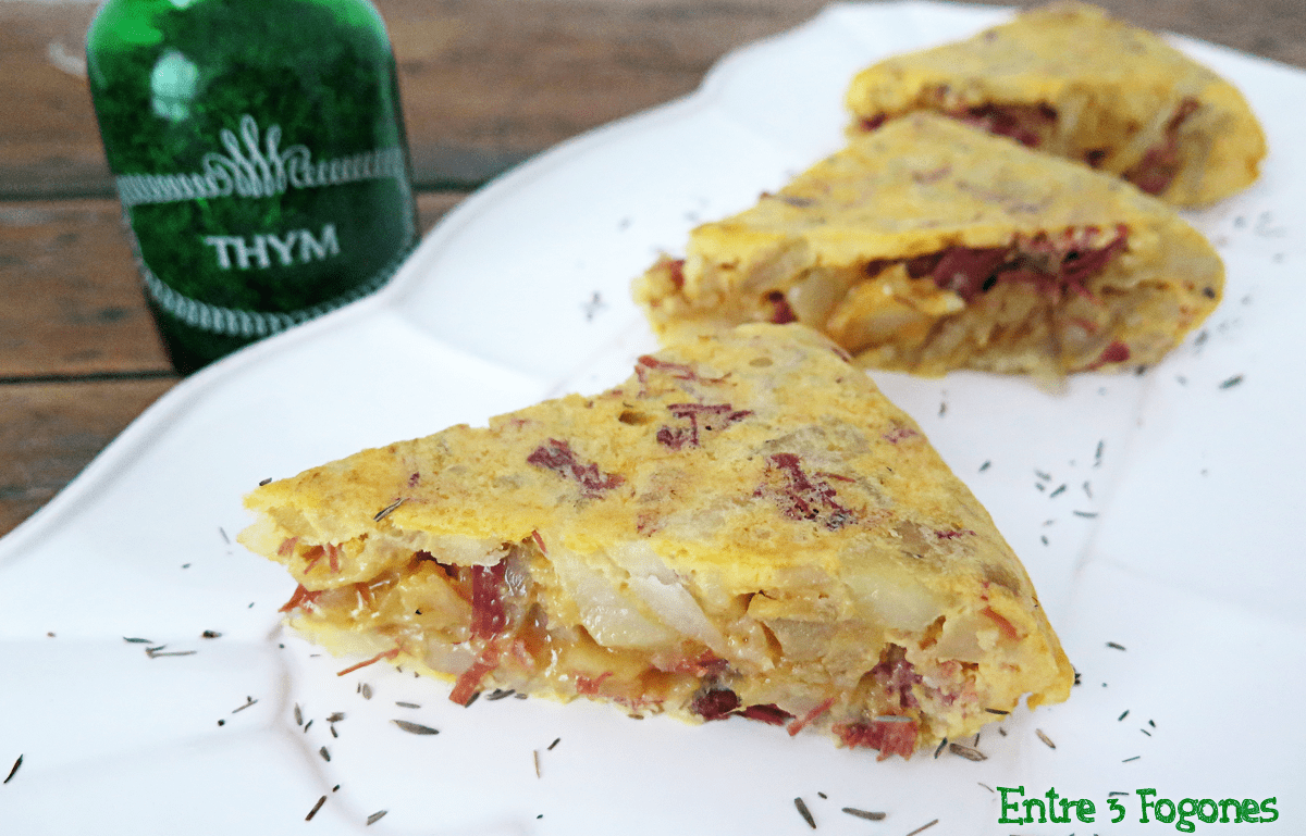 Tortilla de Patatas con Confit de Pato