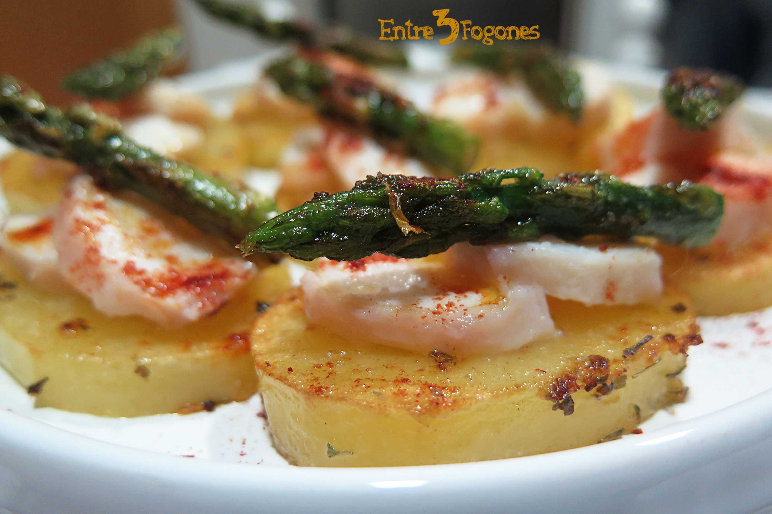 Pulpo a la Gallega con Punta de Espárrago Verde