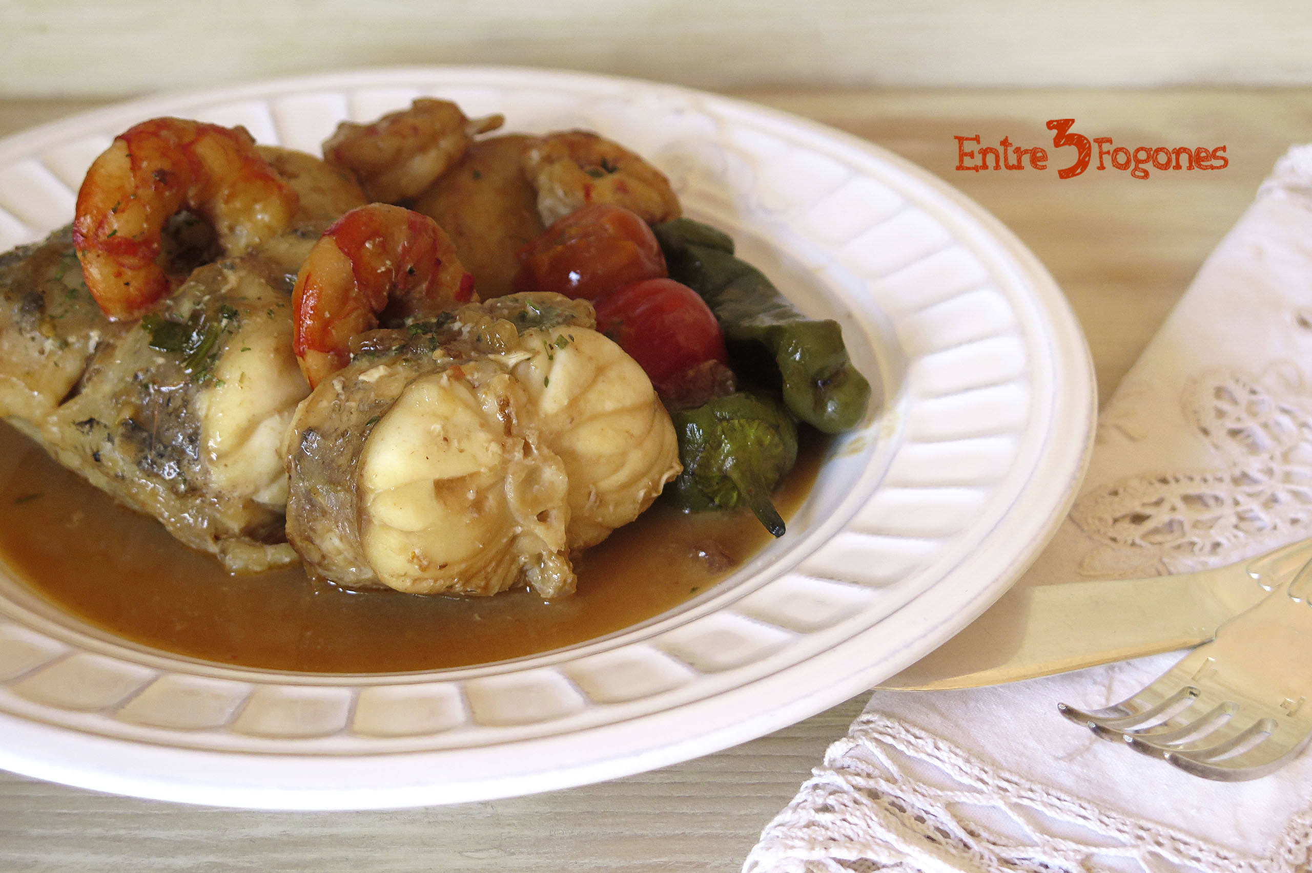 Rape al Horno con Verduras a la Sidra