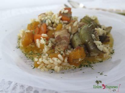 Arroz Meloso con Calabaza y Panceta