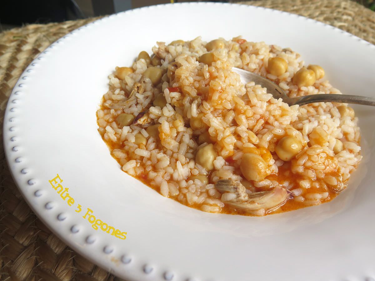 Receta Arroz Meloso con Garbanzos y Codorniz