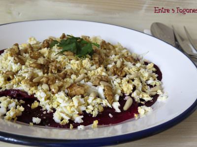 Receta Carpaccio de Remolacha y Huevos Mimosa Receta Carpaccio de Remolacha y Huevos Mimosa