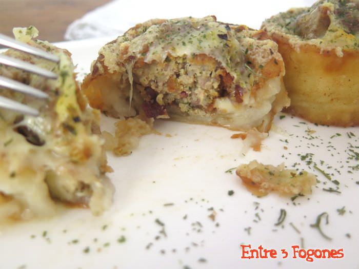 Receta Cestos de Berenjena Rellenos de Carne