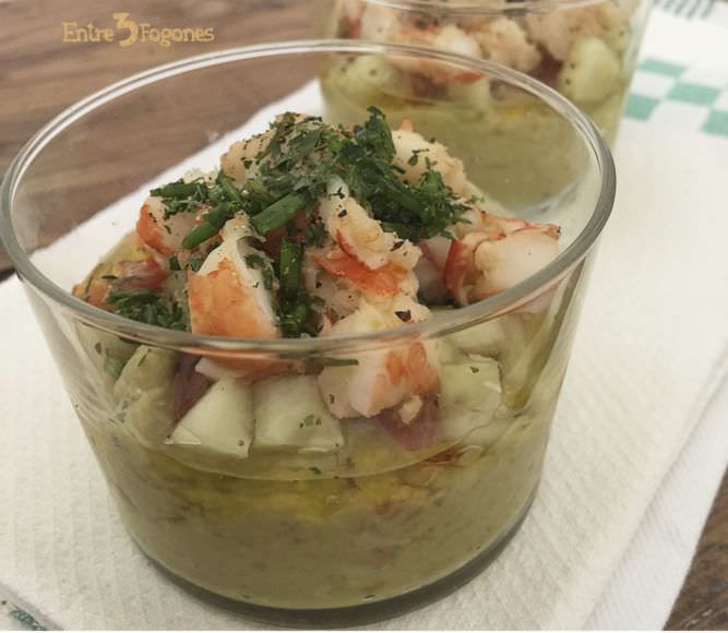 Receta Cocktail de Gambas con Pepino y Aguacate