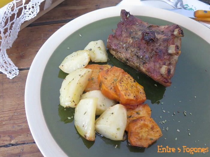 Receta Costillar de Cerdo al Horno con Batata Receta Costillar de Cerdo al Horno con Batata