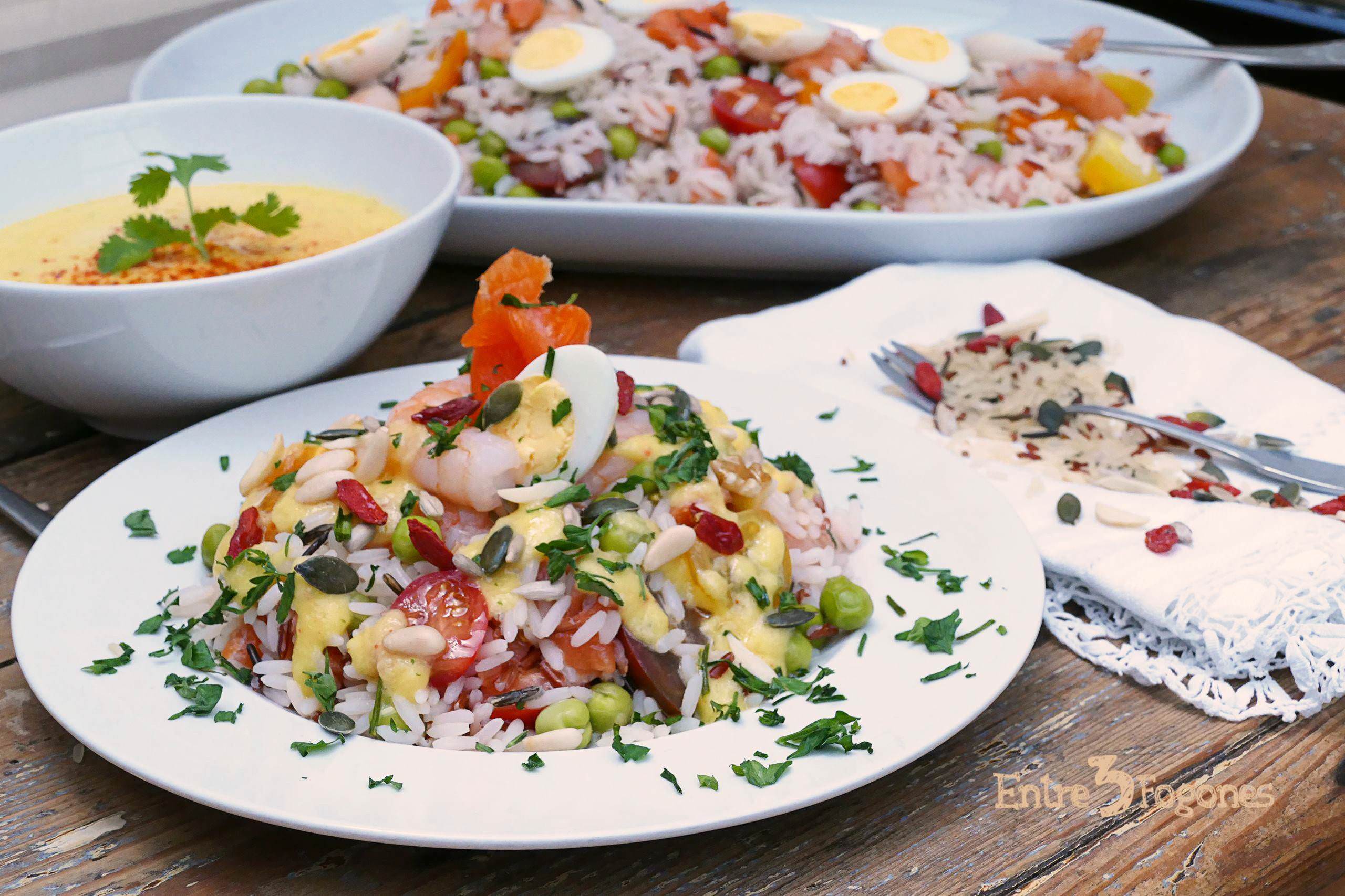 Receta Ensalada de Arroz con Vinagreta de Mango