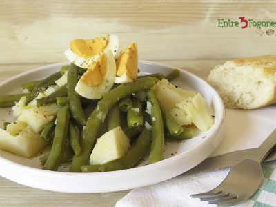 Receta Ensalada de Judías Verdes con Patata y Huevo Cocido