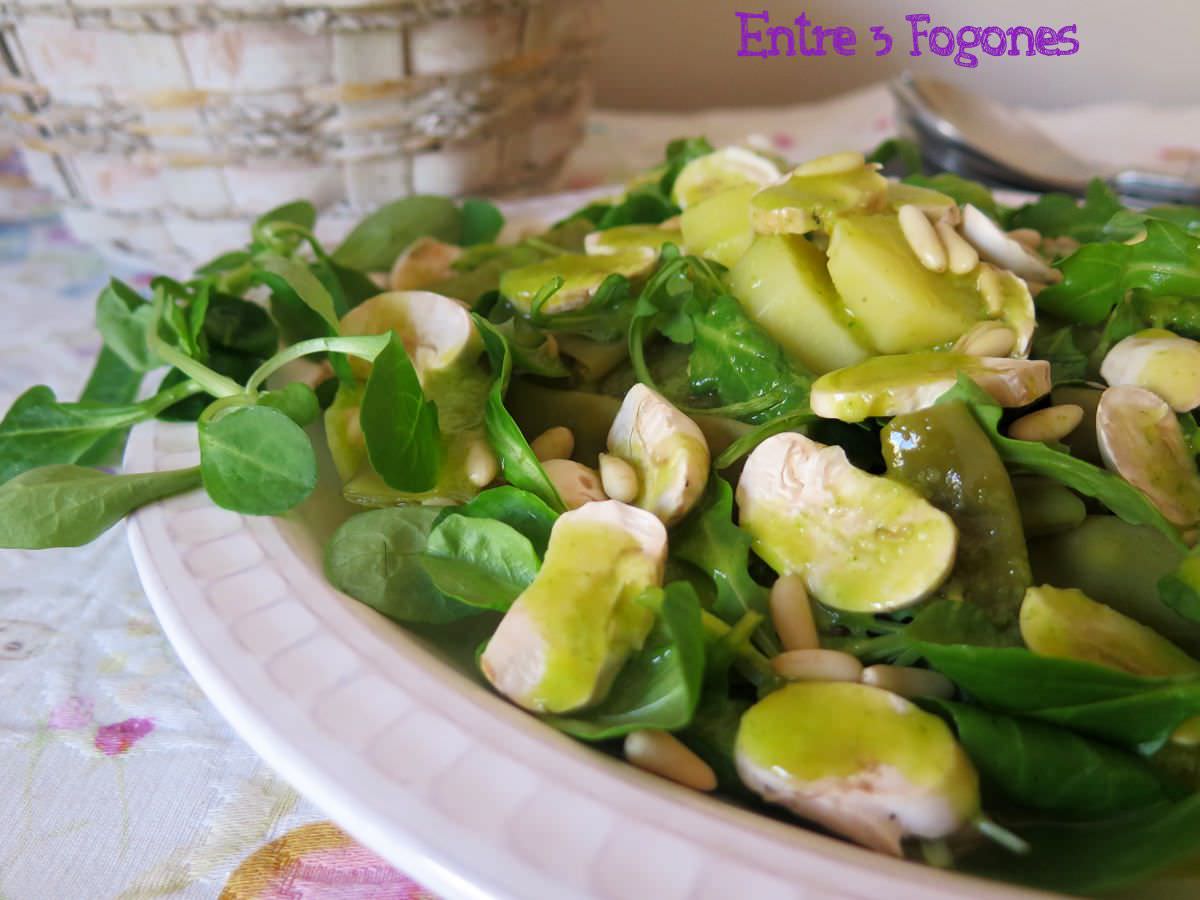 Ensalada de Judías Verdes y Patatas con Aliño de Albahaca