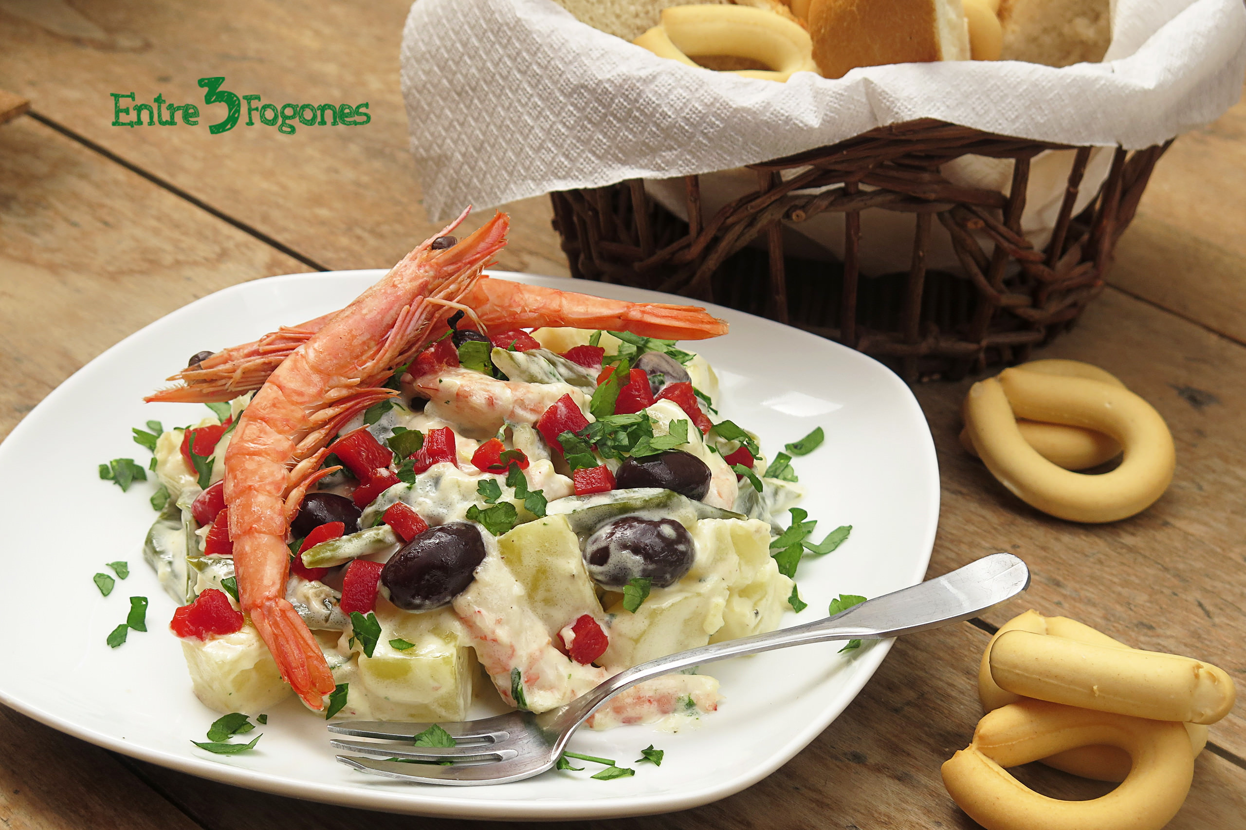 Receta Ensaladilla de Gambas con Judías Verdes y Patata Receta Ensaladilla de Gambas con Judías Verdes y Patata