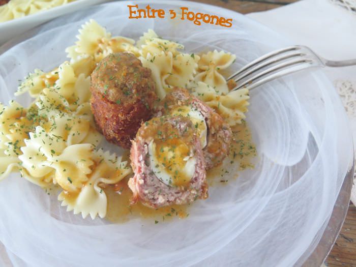 Receta Pasta Farfalle con Scotch Eggs