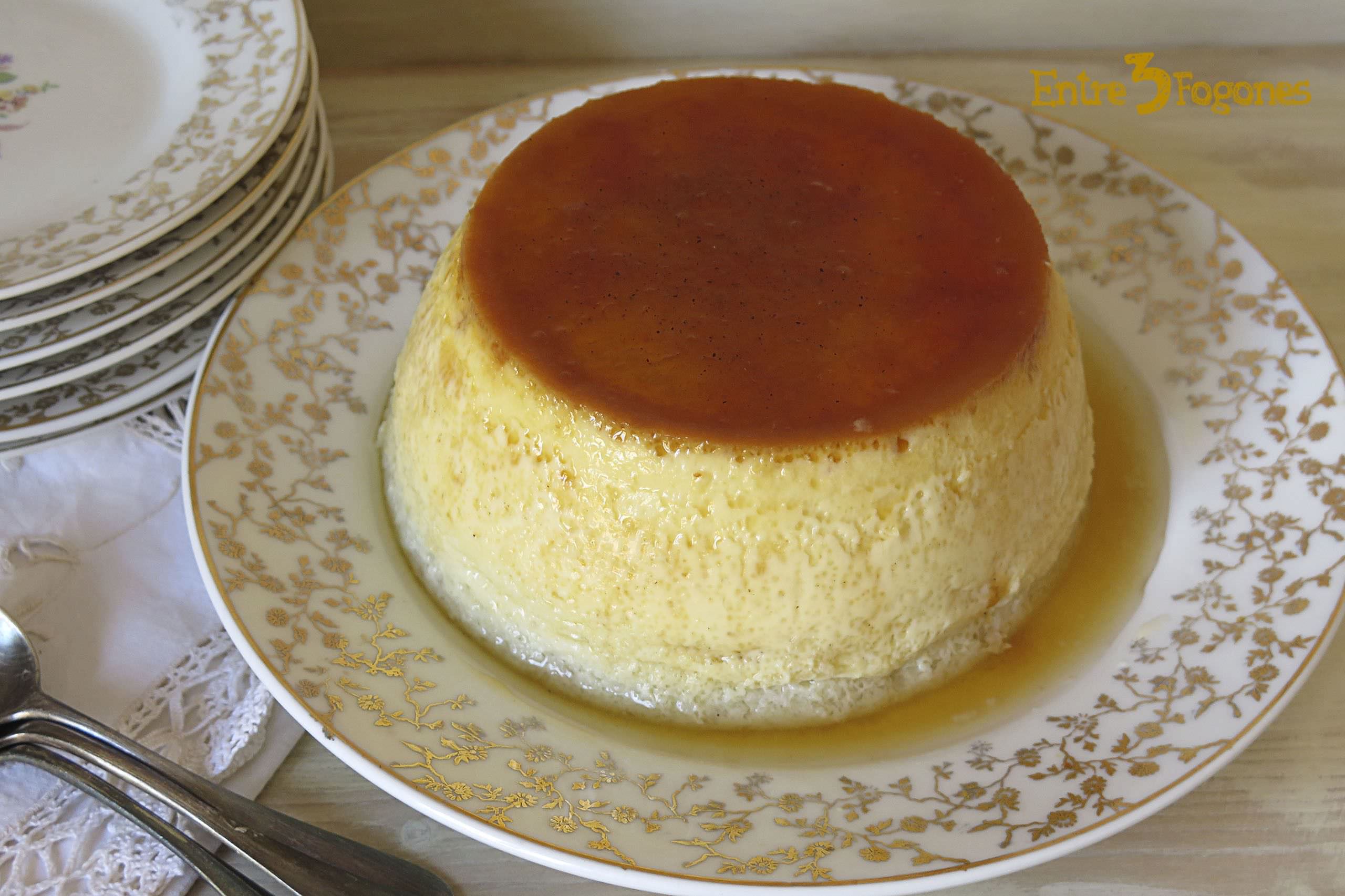 Receta Flan de Huevo con Galletas Napolitanas