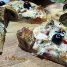 Receta Focaccia con Salmón Marinado y Champiñones