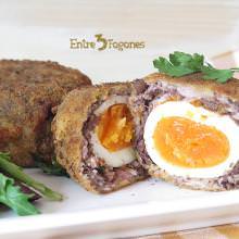 Receta Huevos Escoceses con Morcilla y Manzana