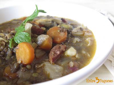 Receta Lentejas Estofadas con Verduras y Chorizo Ibérico