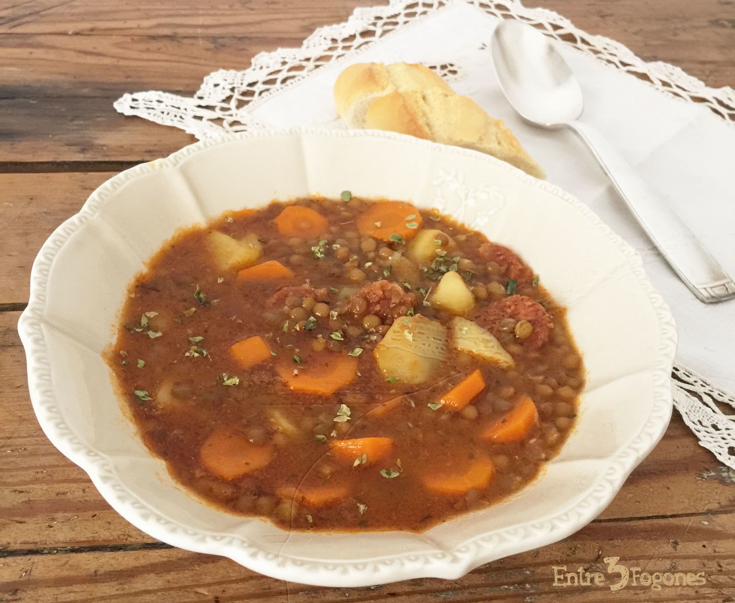 Receta Lentejas con Chorizo de Logroño