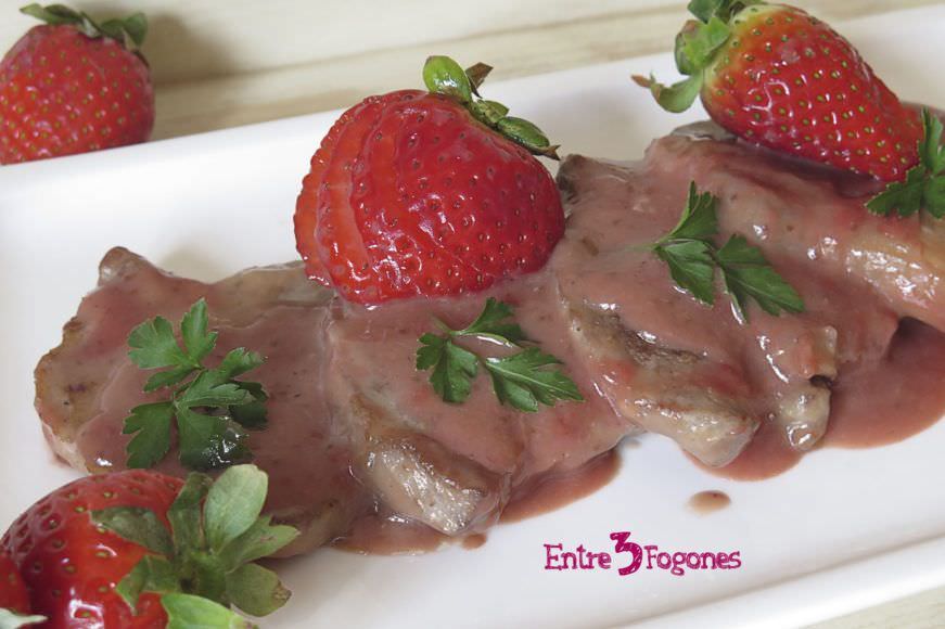 Receta Lomo de Cerdo en Salsa de Fresas