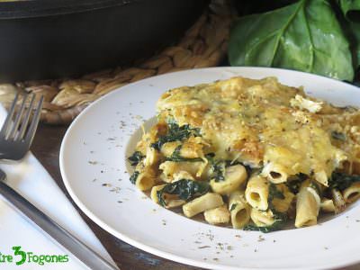 Receta Macarrones Integrales con Espinacas y Champiñones Receta Macarrones Integrales con Espinacas y Champiñones