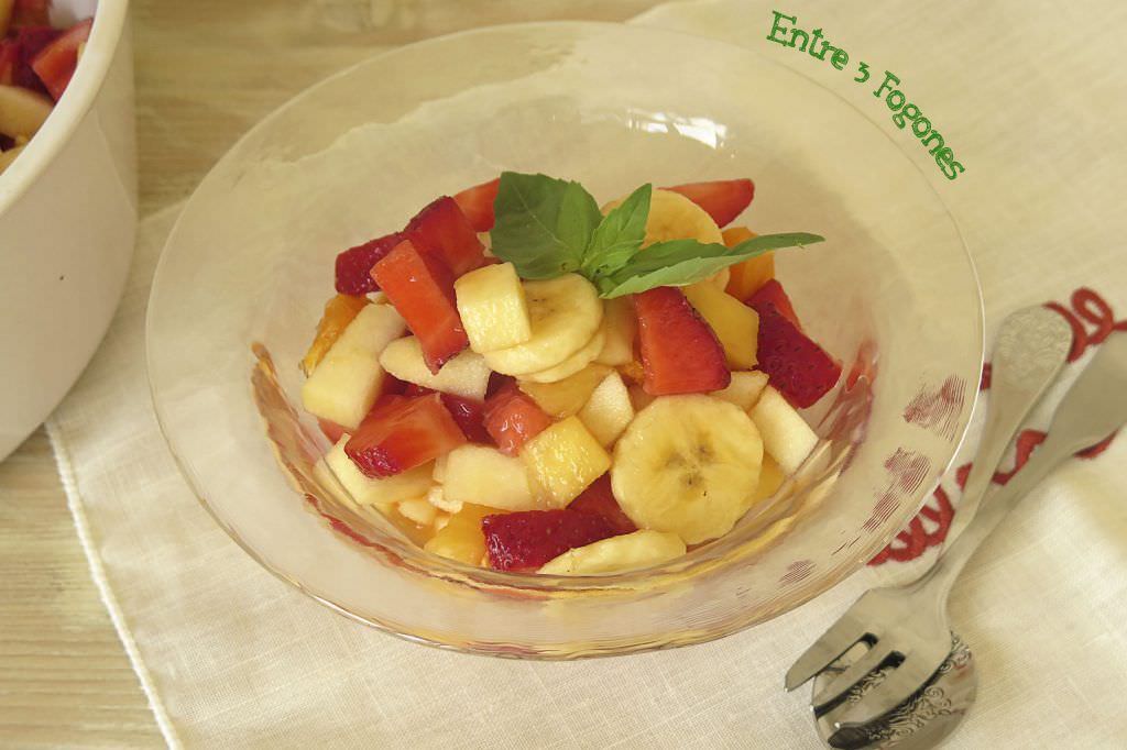 Receta Macedonia de Frutas Naturales sin Azúcar con Sirope de Ágave