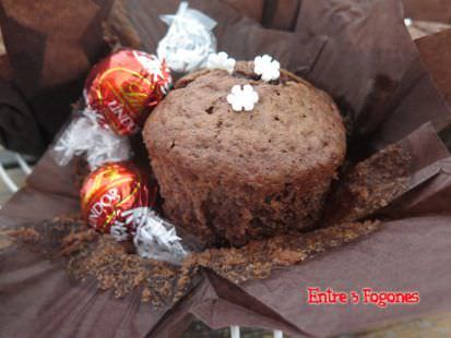 Receta Muffins de Chocolate Rellenos de Chocolate