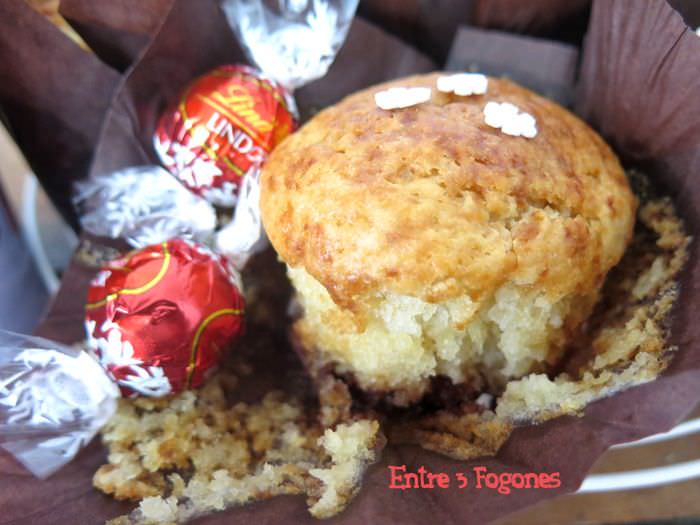 Receta Muffins con Corazón de Bombón Lindt