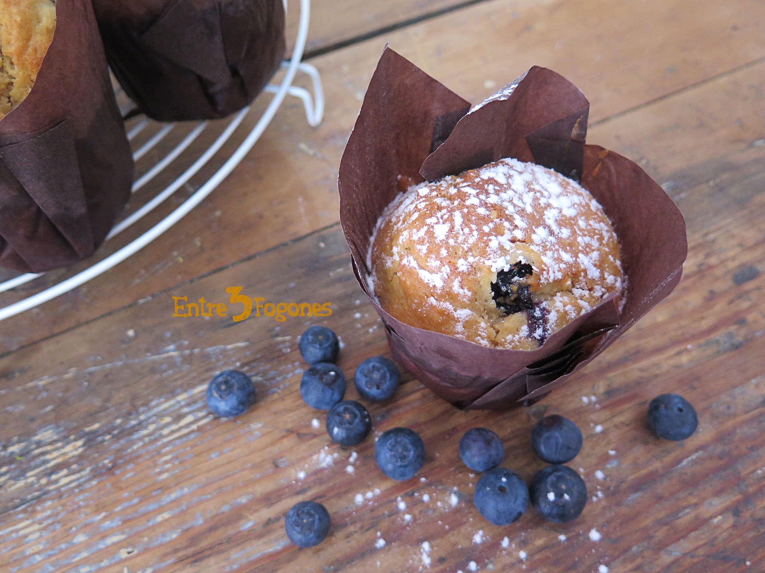 Receta Muffins de Arándanos y Avellanas