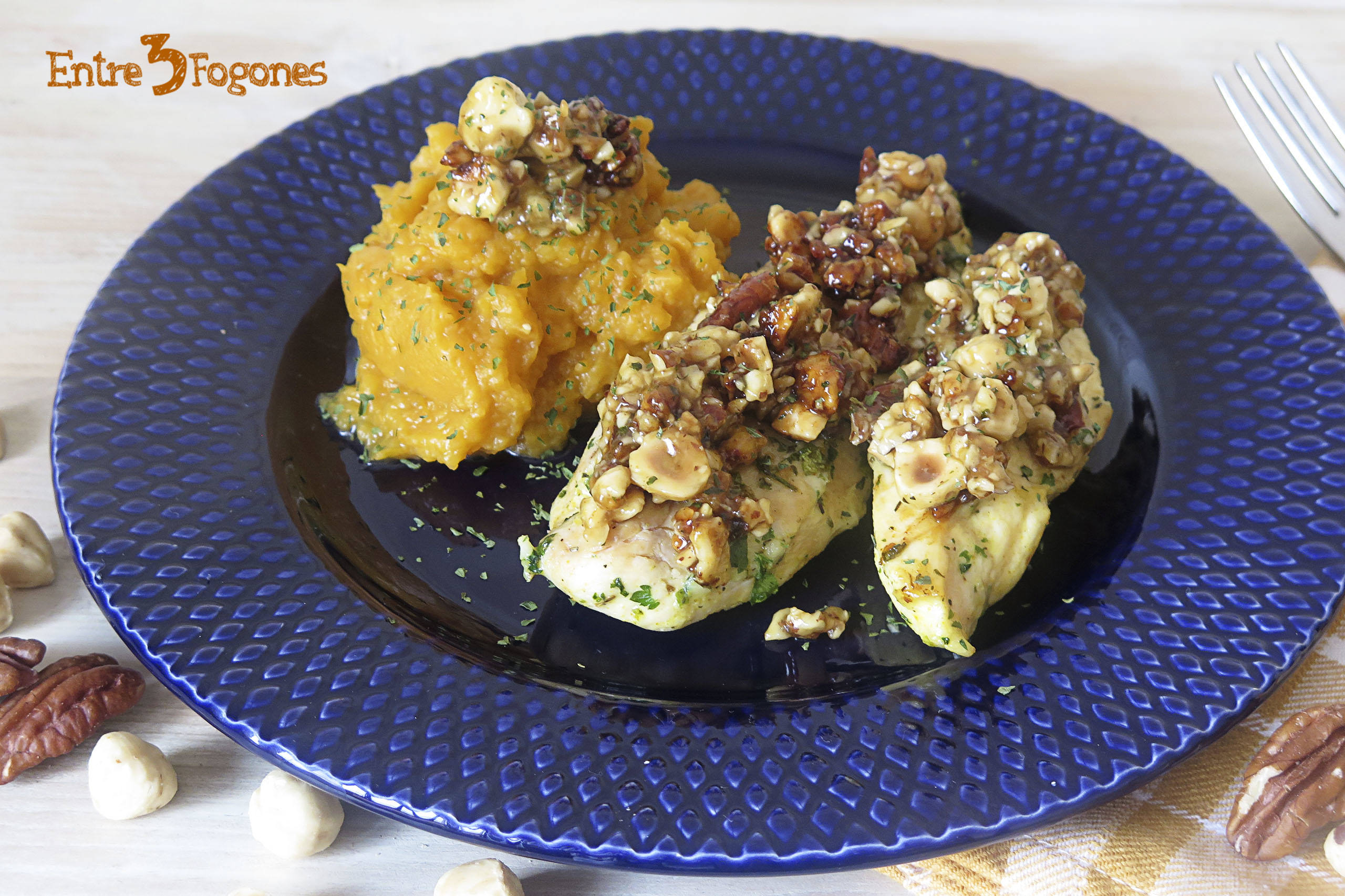 Receta Pechuga de Pollo con Frutos Secos a la Miel Receta Pechuga de Pollo con Frutos Secos a la Miel