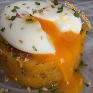 Receta Pochada de Calabaza con Huevo Mollet