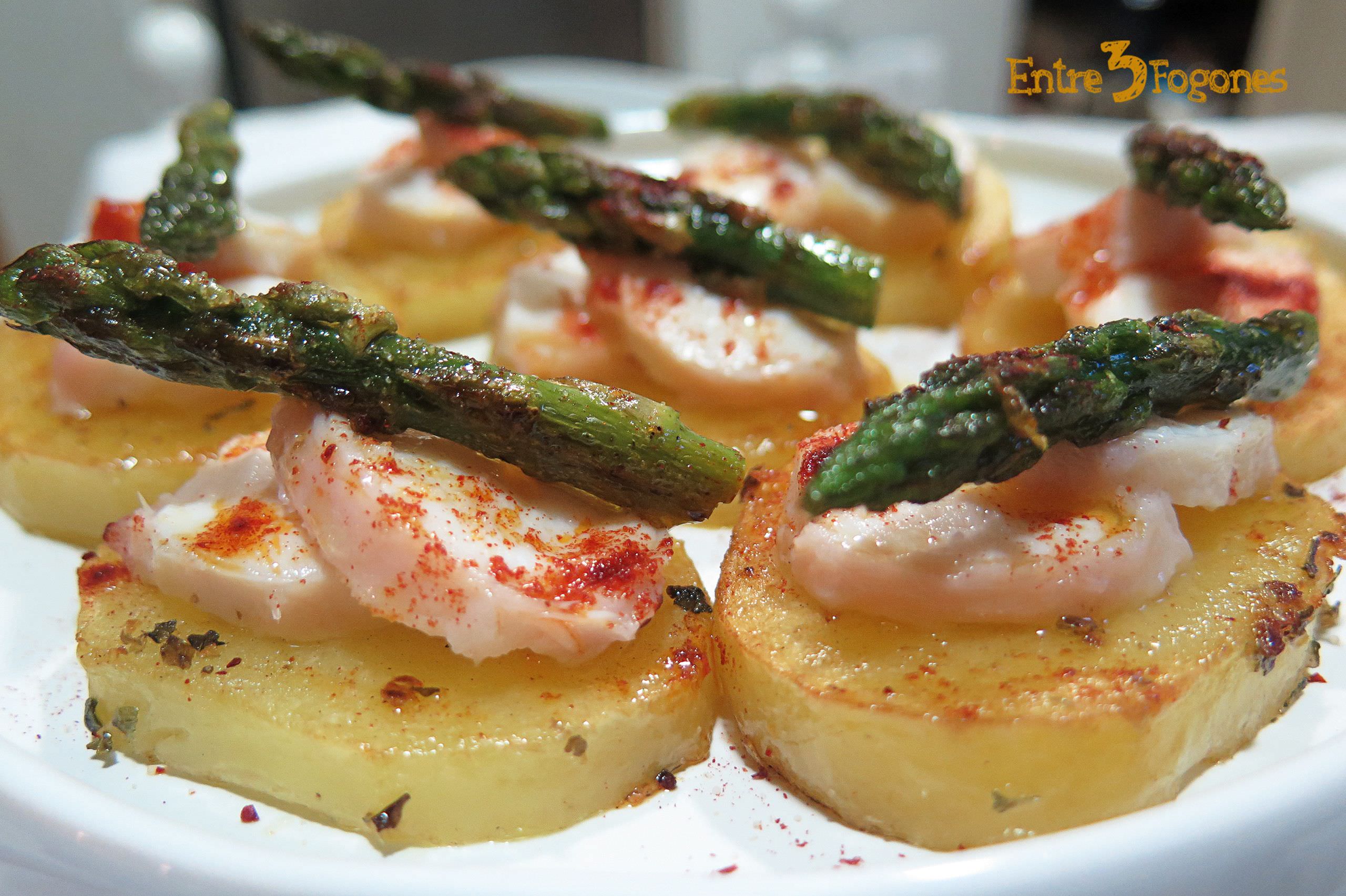Receta Pulpo a la Gallega con Punta de Espárrago Verde Receta Pulpo a la Gallega con Punta de Espárrago Verde