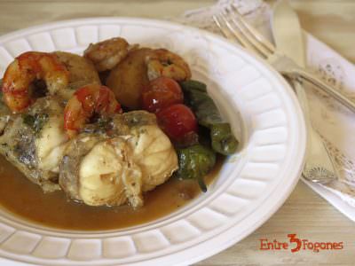 Receta Rape al Horno con Verduras a la Sidra Receta Rape al Horno con Verduras a la Sidra