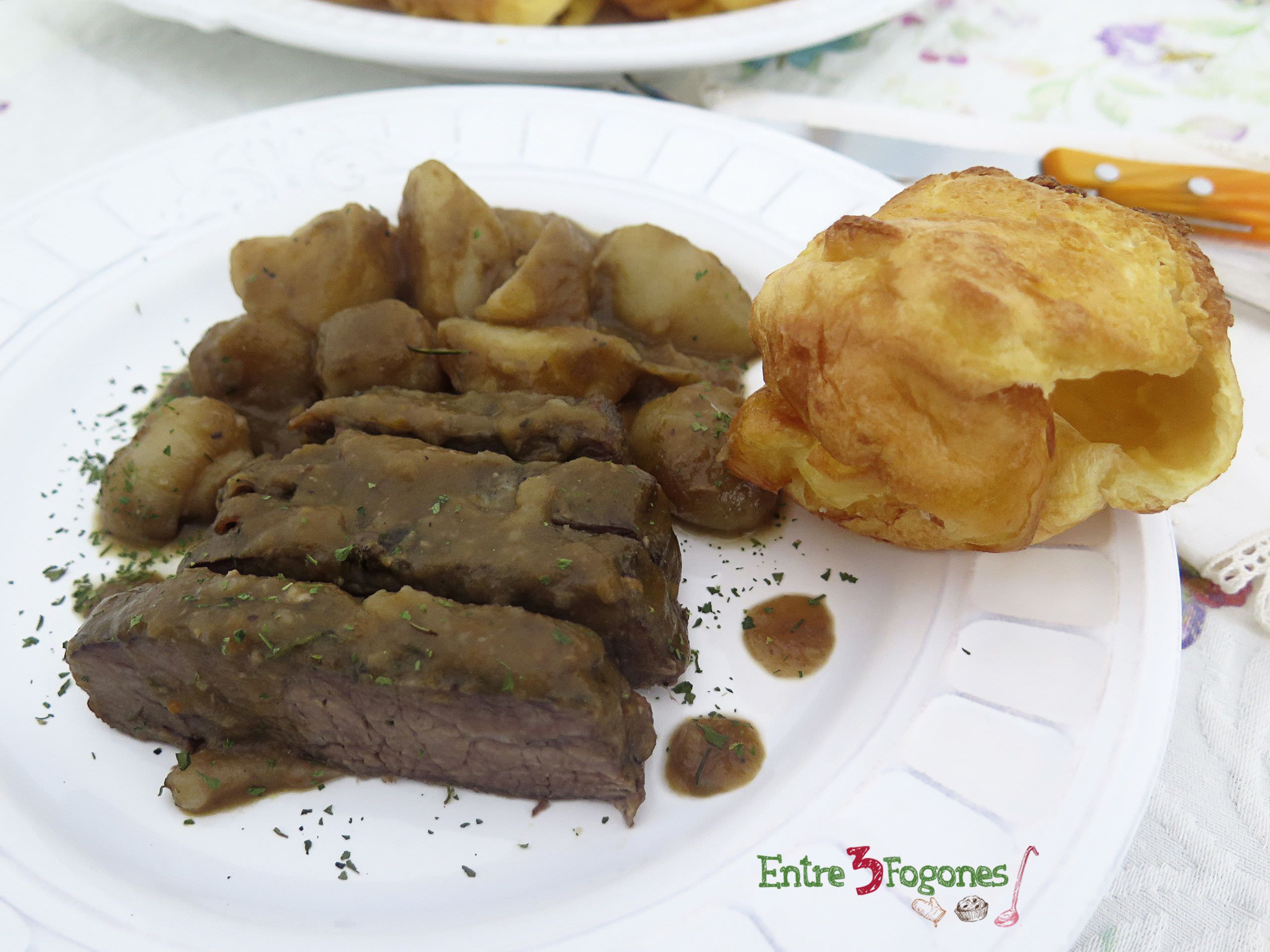 Receta Roast Beef con Yorkshire Puddings. Receta Británica