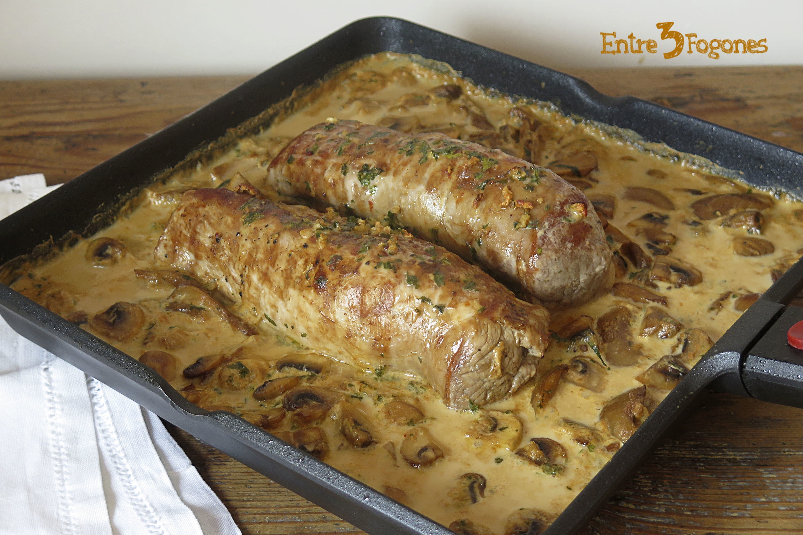 Receta Solomillo de Cerdo en Salsa de Setas