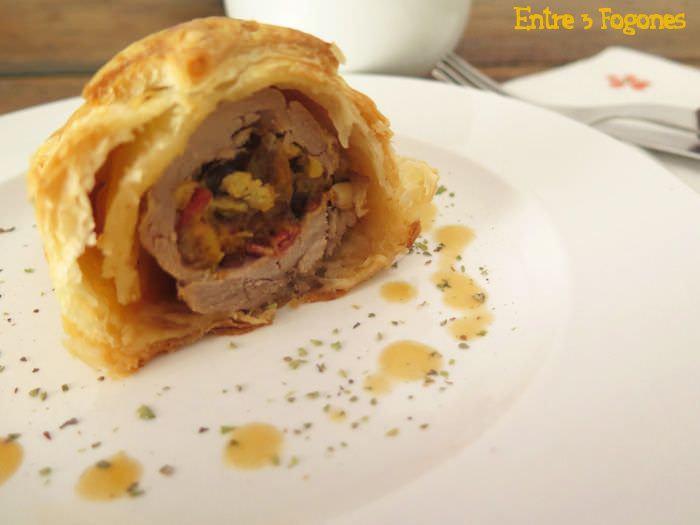 Solomillo de Cerdo Relleno Envuelto en Hojaldre