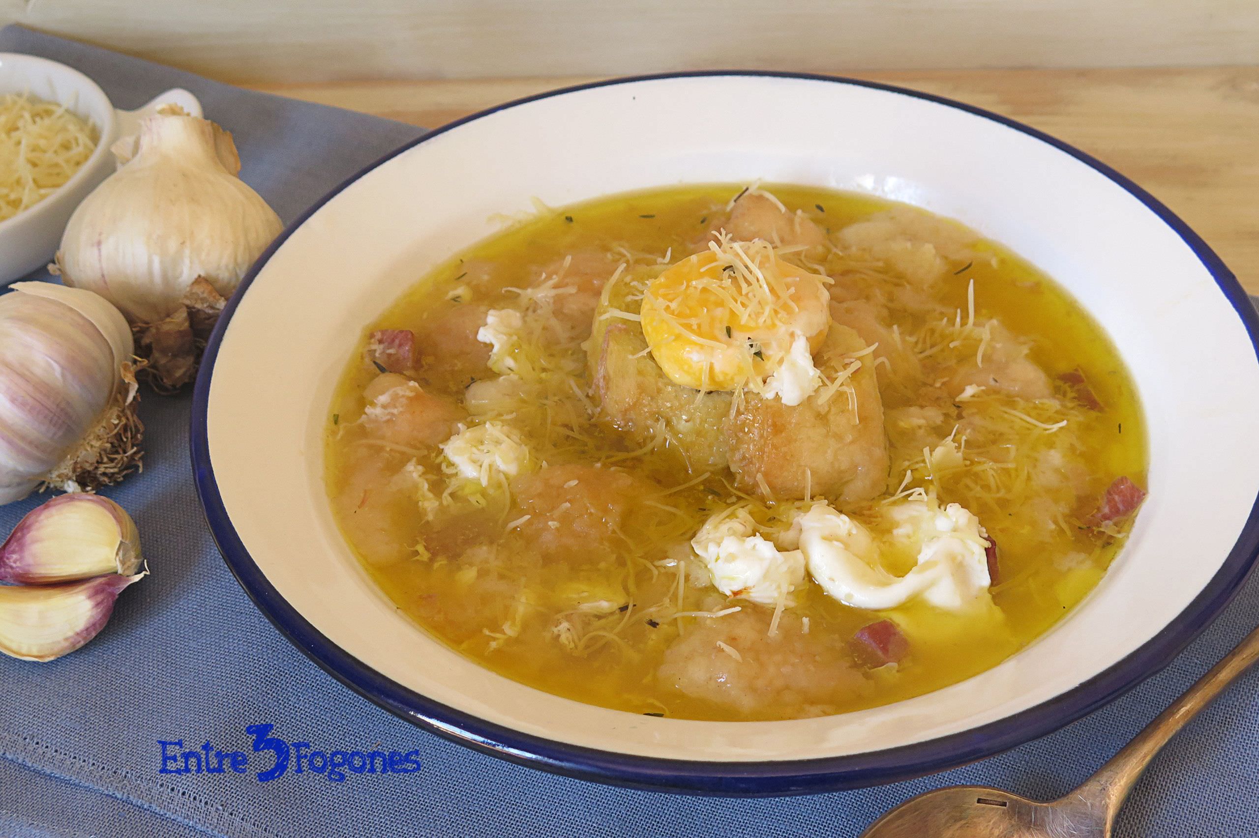 Receta Sopa de Ajo o Sopa Castellana